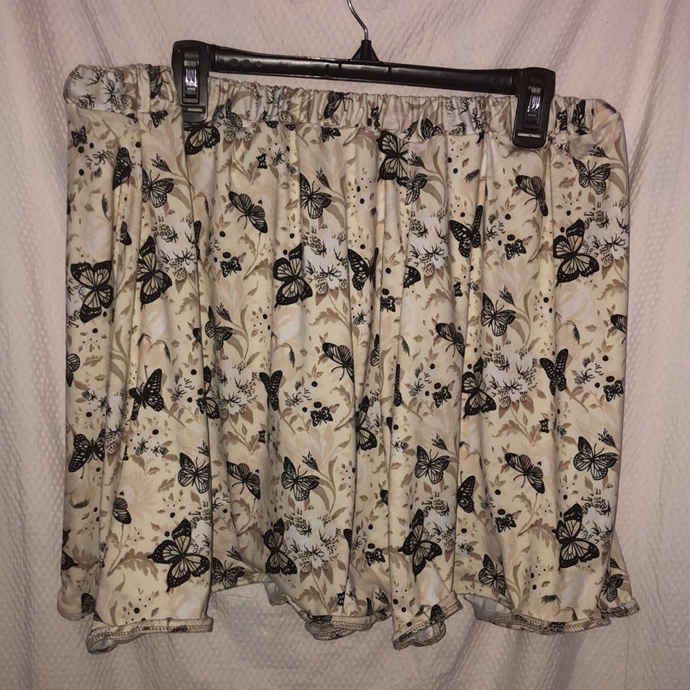 Butterfly Skirt with Elastic waistband and lettuce leaf trim edges serge hemmed